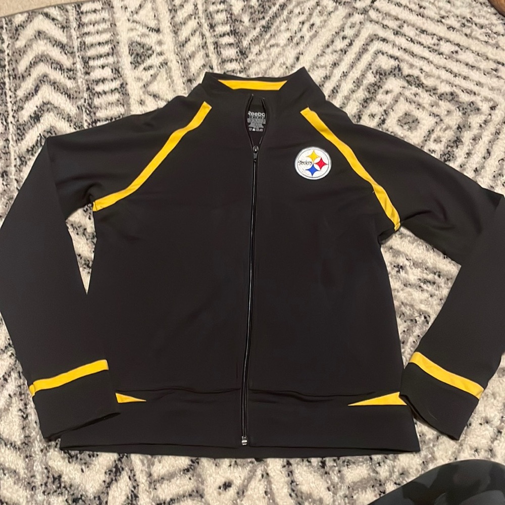 Authentic Reebok Pittsburgh Steelers zip up jacket